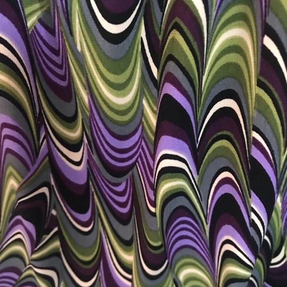 GITANO Gorgeous Colorful Top in Purple Green Gray and Black SIZE 14/16 W - Picture 4 of 8